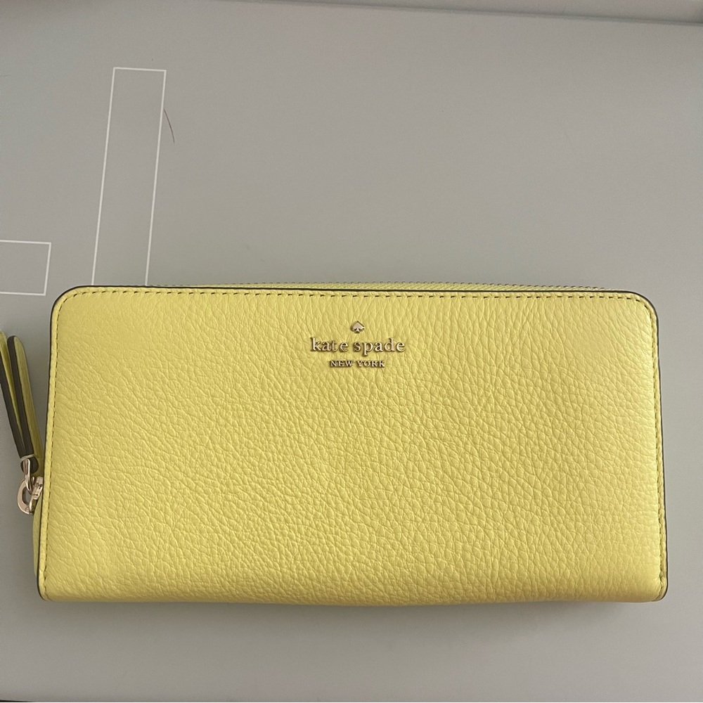 Kate Spade Jackson Large Continental Wallet Limelight NWT